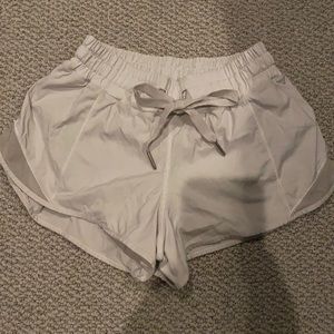 Lulu lemon shorts white size 2, with strings